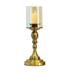 SOGA 42cm Gold Nordic Deluxe Candlestick Candle Holder Stand Pillar Glass /Iron CANDLESTICK3452