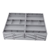 Foldable Expandable Desk Organizer Double Row Multi Level Drawer Organizer Tray for Jewelry Cosmetic V1294-YM0901-3117240180812
