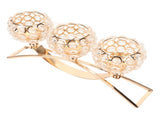 Crystal Candle Holder 3 Heads Windproof European Style Stable Durable Gold Candle Holder for Wedding V1294-YM0706-3115230084811