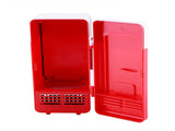 LED Mini USB Refrigerator USB Refrigerator Drinks Beverage Cans Refrigerator and Heater Red V1294-YM0722-JY05497-01