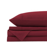 Royal Comfort Vintage Washed 100 % Cotton Sheet Set Single - Mulled Wine ABM-10002571