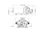 6.6GPM Washdown Pump Kit 12V Wash Pump w/ Hose Nozzle For Caravan RV Marine Boat V201-SFLO0012BL8AU
