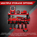 Power Tool Organiser Wall Mounted Drill Storage Organizer Holder Milwaukee Red V379-TORGZRED231201