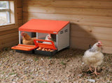 Chicken Nesting Boxes, 2 Compartments, Easy Egg Collection, Wall Mount, Easy to Assemble, Galvanized V952-JSCDXJS2GJ15PZUI4001V0