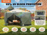 Pop Up Gazebo Tent, Pop-Up Screen Tent 6 Sided Canopy Sun Shelter with 6 Removable Privacy Wind V952-ZPSLTJLS10X1F6ZWMV0