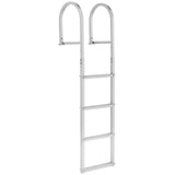 Removable Dock Ladder, 4 Steps, Aluminum Alloy Pontoon Boat Swim Ladder, with Non-Slip Wide Steps, V952-MTZTCXSWPJ50ALQSF001V0