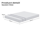 25cm Queen Reversible Gel Memory Foam Mattress BedStory Medium & Firm XFGH-MA-H-MF-25-Q-WH