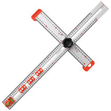 Multifunctional Woodworking Ruler, Drilling Positioning and Combination Angle T-Square Tool with V1192-AZ-W-30013