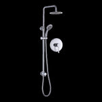 WELS 8" Rain Shower Head Set Rounded Dual Heads Faucet High Pressure With Mixer V63-827991