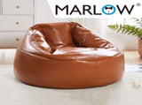 Marlow Bean Bag Chair Cover PU Couch Tan BEAN1001-TA