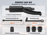 Torque Heavy Duty Torque Multiplier Wrench Set, 1 Inch Drive Lug Nut Wrench Torque V952-NJZBTTBSSYS15EO9WV0