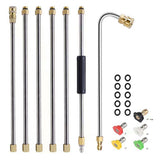 Pressure Washer Wand, 4000 PSI Telescoping High Washer Wand Set, Gutter Cleaning Tools, V1192-AZ-W-29667