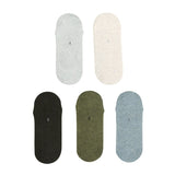 5X Rexy Daily No Show Ankle Socks Medium Non-Slip Breathable MULTI COLOUR V274-GM-RXCNOS-M5-MUT