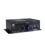 Audio Power Amplifier Stereo Speaker BluetoothAmp Receiver with Power Supply,Remote Control,FM V1366-AZ2-W-07721
