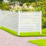 48" W x 48" H Vinyl Privacy Fence Panels, Air Conditioner Fence, Outdoor Privacy Screens for Trash V952-PVCYSWLMB48X1YA2SV0