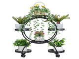 Metal Plant Stand Rack 4Tier Indoor Flower Pot Stand with Wheels for Living Room V767-HJ-ZT112