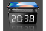 Wireless Charging Bluetooth Speaker with LED Digital Alarm Clock and FM Radio V1263-JX-6729