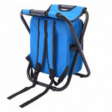 Backpack Chair Foleable Camping Fishing Stool with Cooler Insulated Bags Multifunction Hunting V1369-AZ3-W-00879