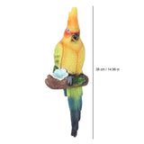 Resin Simulated Parrort Shape Garden Statue Outdoor Sculpture Lawn Garden Scene Decor V1294-YM0901-JY36482