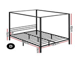 Artiss Bed Frame Double Size Metal Bed Frame POCHY MBED-C-POCHY-D-BK-AB