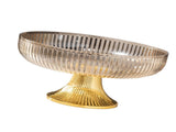 Fruit Plate Multifunctional Plastic Stylish Space Saving Decorative Snack Bowl for Candy Nuts Amber V1294-YM0706-3118230262414