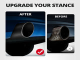 5" to 6" Diesel Exhaust Tip for Trucks, Universal Bolt-On, Black Powder Coated Stainless Steel, 15" V1258-DP02-C-3116