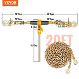 Ratchet Chain Binder 5/16"-3/8" Load Binders 7100 lbs w/ G80 Chains 4 Pcs V952-DLTJLLJQBBTYCUL6GV0