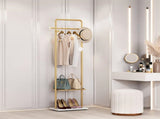 Gold Metal Coat Rack Stand Granite Base Hall Tree V178-66752