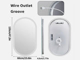 Interior Ave - 60 x 120cm Oval Frameless LED Bathroom Mirror V355-IA-OWM-60120