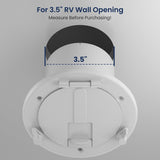 Safoner Aluminum RV Power Cord Hatch Cover, Electric Cable Pass-Through Hatch, Accepts 30A/50A Plugs V1259-DP01-F-53