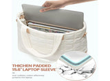 Lightweight Quilted Tote Bag for Women - Fits 15.6 Laptop Water-Resistant with Clutch & Luggage V888-ELOSUNG35504