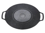 Round BBQ Grill Pan Anti Stick Coating Induction Cooker Griddle Plate for Outdoor Camping Picnic V1294-YM0901-3118260021611