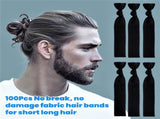 100pcs Men Hair Tie For Man Bun.Man Bands Hair Ties For Mens Long Hair Elastic Fabric Hair Ties V1189-WXFWAL-20260319-00467