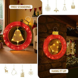 Jingle Jollys Christmas Lights 60cm Motif 30 LED Bell Wreath Xmas Decorations XMAS-MOT-D-WREATH-RD