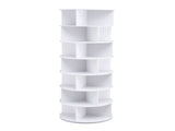 Artiss 7 Tier 360&deg Rotating Shoe Rack Storage Display Shelf White DIY-SHOE-ROT01-WH