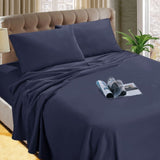 Kingtex Micro Flannelette Sheet Set 40 cm Wall Denim Double V442-KIT-SHEETS-MF2019-DENIM-DS