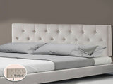 Linen Fabric Double Bed Deluxe Headboard Bedhead - Beige V63-821463