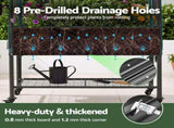 Green Fingers Mobile Raised Garden Bed with Net Cover Storage Shelf for Tomato Vegetables Herb GB-AG-PLAT-GH-GR