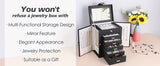 Women's Multi-functional Jewelry Box Built-in Mirror, Multi-layer Drawer Storage, Side Hooks to V1232-SSSNH006