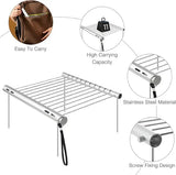 1 Piece Portable Charcoal Grill, Foldable Stainless Steel Mini Camping BBQ for Picnics, Backyards V1189-LC-HW-00316