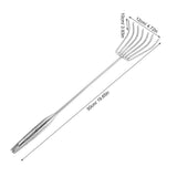 Stainless Steel Sand Sifter Rake, Plated Silver, Efficient for Beach and Garden, Comfortable Nonslip V1192-AZ-W-31312