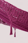 Outdoor undercover cotton Mayan Legacy hammock with hand crocheted tassels King Size Mexican Pink V97-TDKPINK