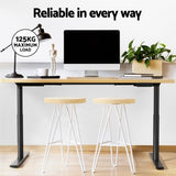 Artiss Standing Desk Motorised Electric Dual Motor White Oak 120CM HASD-B-M10-BKDF-NTDB-120