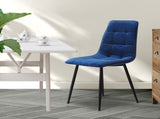 Levede 4x Dining Chairs Kitchen Velvet Blue CH1057-FL-4-BL_NZ