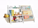 3-Tier Kids Bookshelf & Toy Storage Organizer with Sling Book Rack and Storage Bag For Toddler, Kids V767-VVR-ETCWJJDJS314YWJPR001V0