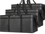 3-Pack Insulated Food Delivery Bag, XXXL Pizza Cooler Bags, Rideshare Delivery Bag, Thermal Cold/Hot V1258-DP02-WO-367