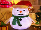 Lighted Christmas Snowman Decoration Lantern, 45 LED Collapsible Pop-Up Ornament with 8 Light Modes V1107-LIGHTED CHRISTMAS SNOWMAN DECORATION LANTERN2
