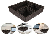 4-Pack Dark Brown Cube Storage Bins, Cloth Fabric Organizer Baskets for Home and Office Storage V1366-AZ2-W-19224
