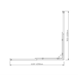 Adjustable 1200x1000mm Double Sliding Door Glass Shower Screen in Gold V63-849421