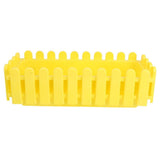 Large Yellow Plastic Rectangular Planter for Courtyard and Garden Fence Decor V1192-AZ-W-30334